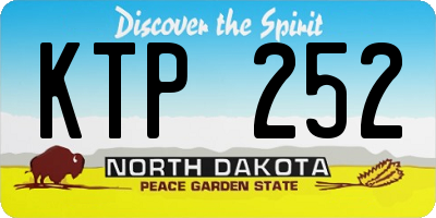 ND license plate KTP252
