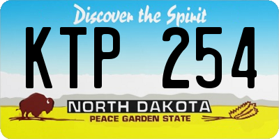 ND license plate KTP254
