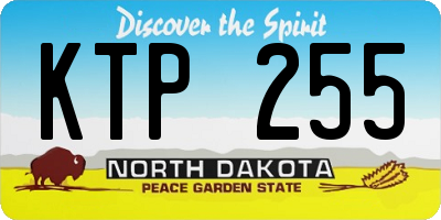 ND license plate KTP255