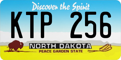 ND license plate KTP256