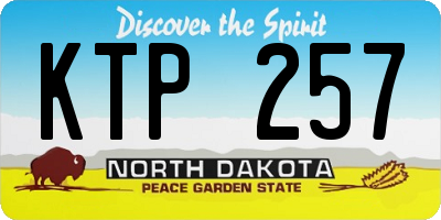 ND license plate KTP257
