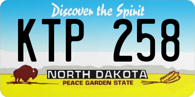 ND license plate KTP258