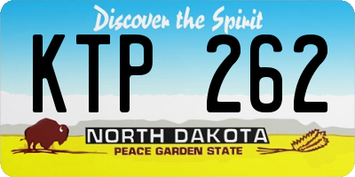 ND license plate KTP262