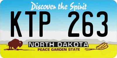 ND license plate KTP263