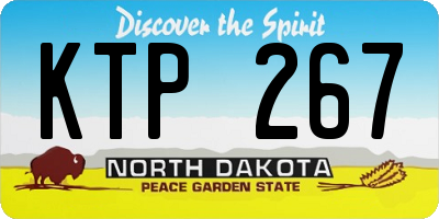 ND license plate KTP267