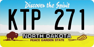ND license plate KTP271