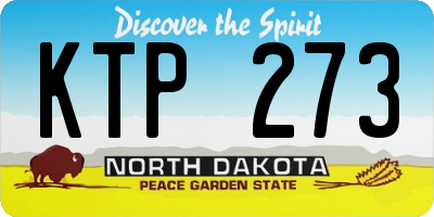 ND license plate KTP273