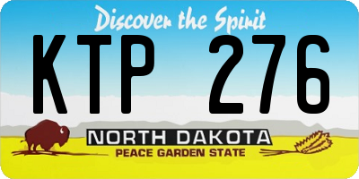 ND license plate KTP276