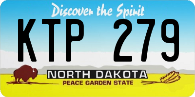 ND license plate KTP279