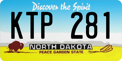 ND license plate KTP281