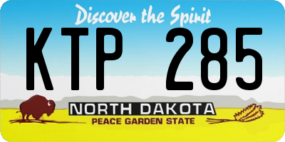 ND license plate KTP285