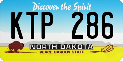 ND license plate KTP286