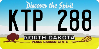 ND license plate KTP288