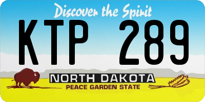 ND license plate KTP289