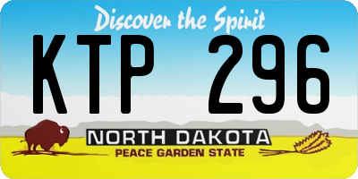 ND license plate KTP296