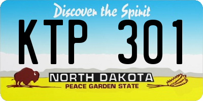 ND license plate KTP301