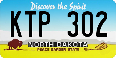 ND license plate KTP302