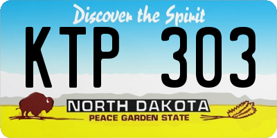 ND license plate KTP303