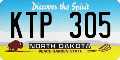 ND license plate KTP305