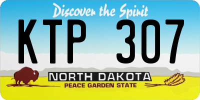 ND license plate KTP307