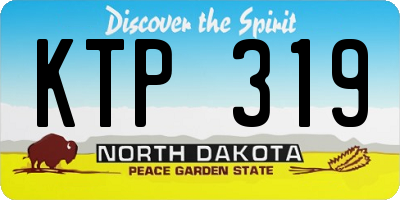 ND license plate KTP319
