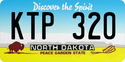 ND license plate KTP320
