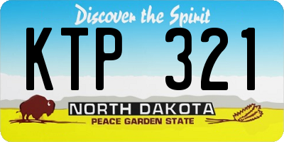ND license plate KTP321