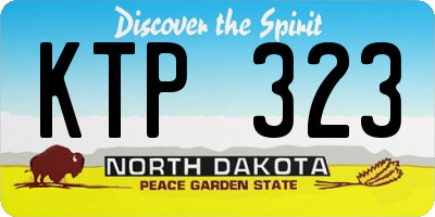ND license plate KTP323