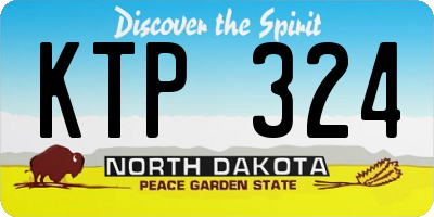ND license plate KTP324