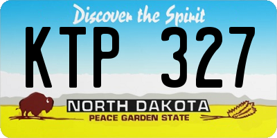 ND license plate KTP327