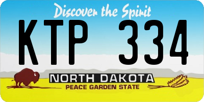 ND license plate KTP334