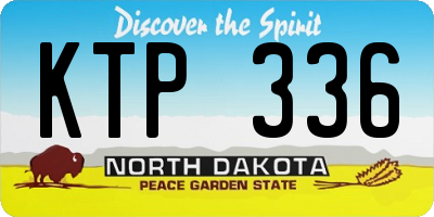ND license plate KTP336