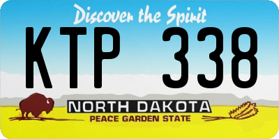 ND license plate KTP338