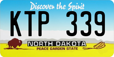 ND license plate KTP339