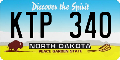 ND license plate KTP340
