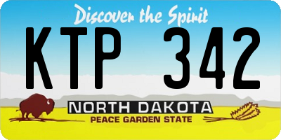 ND license plate KTP342