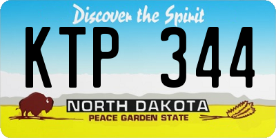 ND license plate KTP344