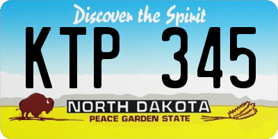 ND license plate KTP345