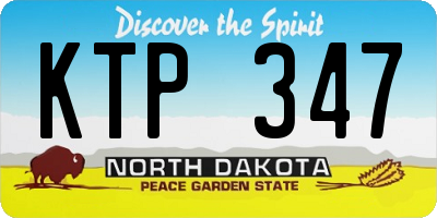 ND license plate KTP347
