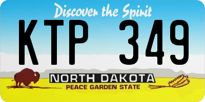 ND license plate KTP349