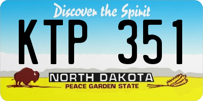 ND license plate KTP351
