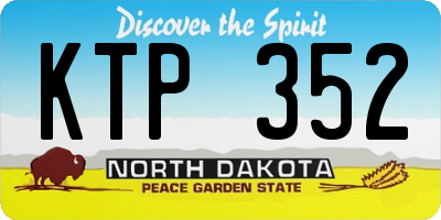 ND license plate KTP352