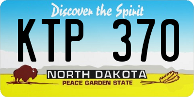 ND license plate KTP370
