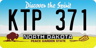 ND license plate KTP371