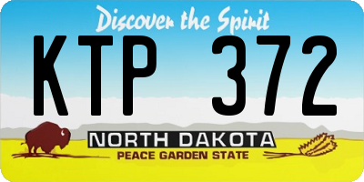 ND license plate KTP372