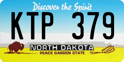 ND license plate KTP379