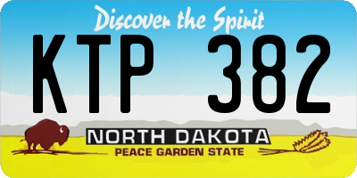 ND license plate KTP382