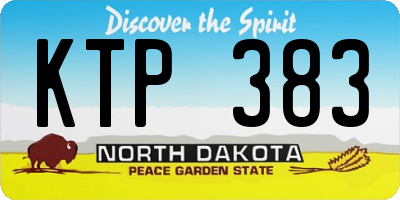 ND license plate KTP383
