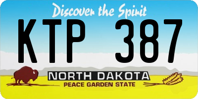 ND license plate KTP387