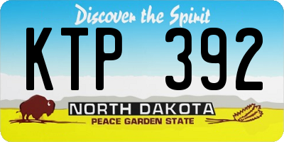 ND license plate KTP392